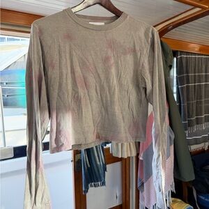 John Elliott Gray Crew Neck long sleeve